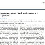 Shifts in patterns of mental health burden during the COVID-19 pandemic